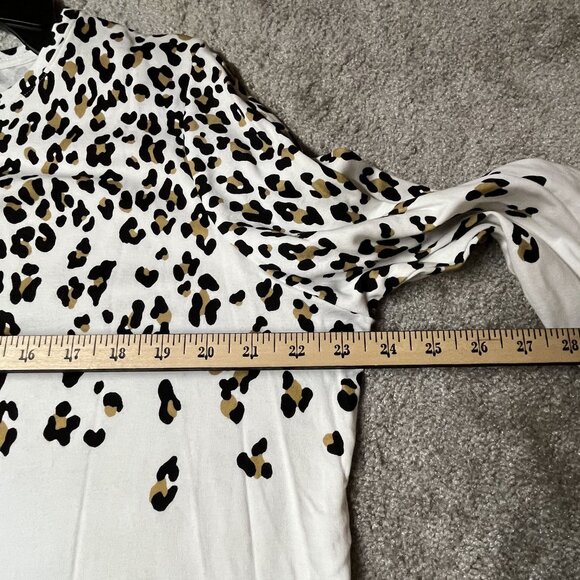 Kim Rogers Womens XL Leopard Print Top‎ 100% Cotton - Picture 6 of 8